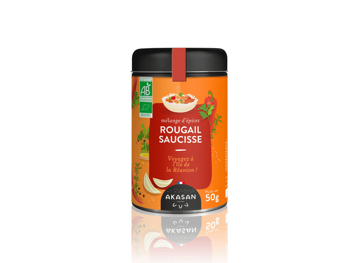 Mélange d’épices rougail saucisse BIO-AKASAN