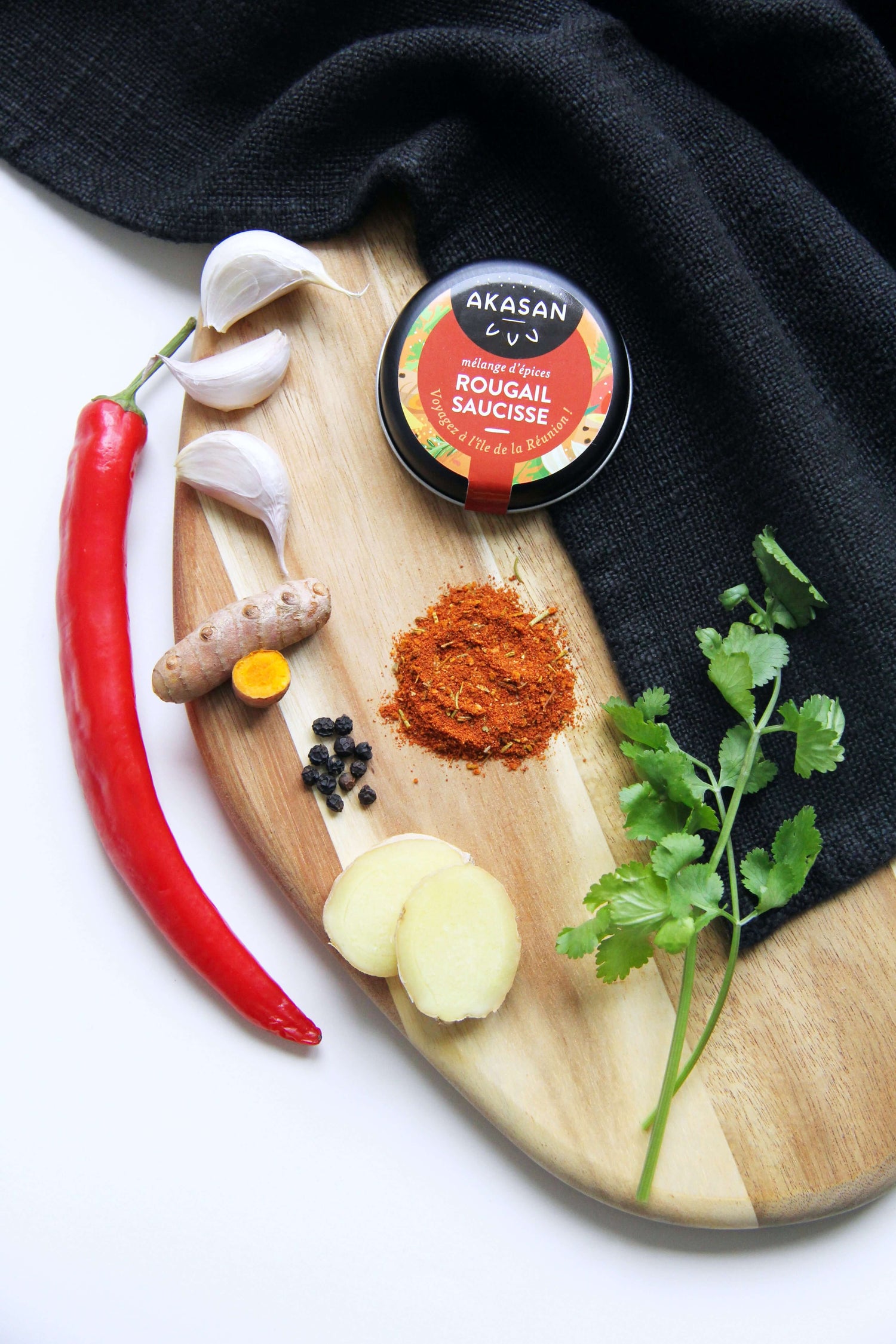 Mélange d’épices rougail saucisse BIO-AKASAN